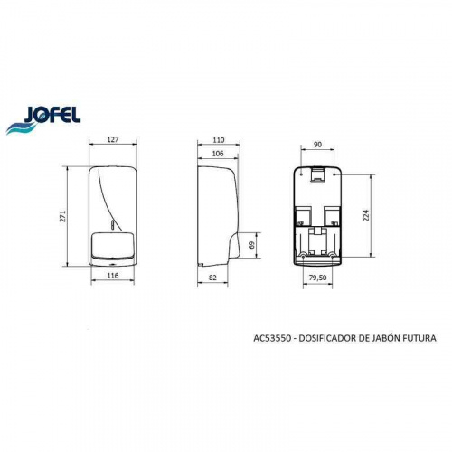 Дозатор жидкого мыла Jofel AC53550 фото 3