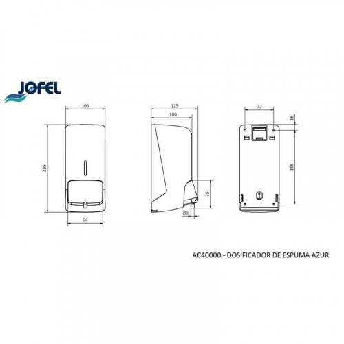 Дозатор пенного мыла Jofel AC40000 фото 3