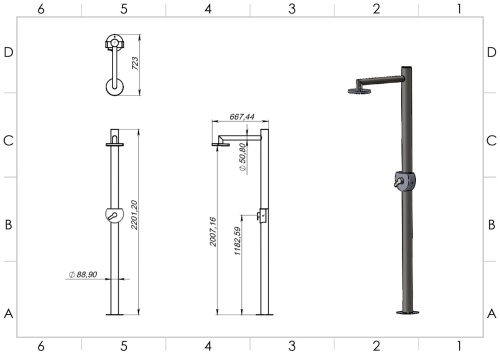Уличный душ Алсера антивандальный TR61 фото 4