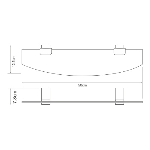 Полка стеклянная WasserKRAFT К-3224 фото 4