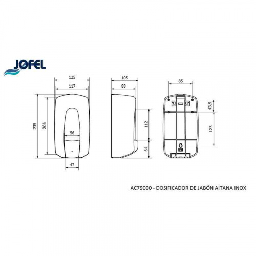 Дозатор Jofel AC79000 для жидкого мыла фото 3