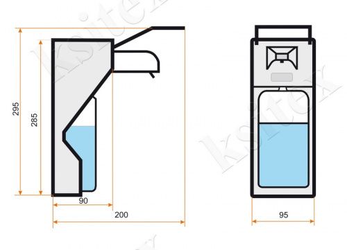 Локтевой дозатор дезинфицирующих средств Ksitex DM-1000 фото 2