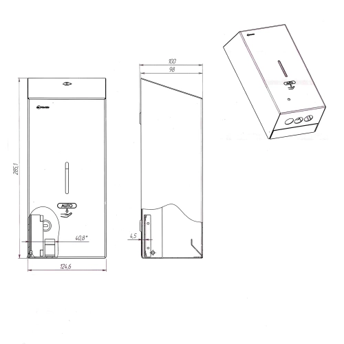 Дозатор жидкого мыла Merida Stella DSC115.R сенсорный фото 2