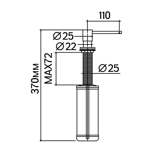Дозатор жидкого мыла Merida DWP106 встраиваемый фото 3
