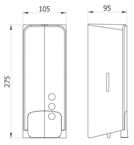 Дозатор Nofer Evo 03040.N для жидкого мыла фото 5