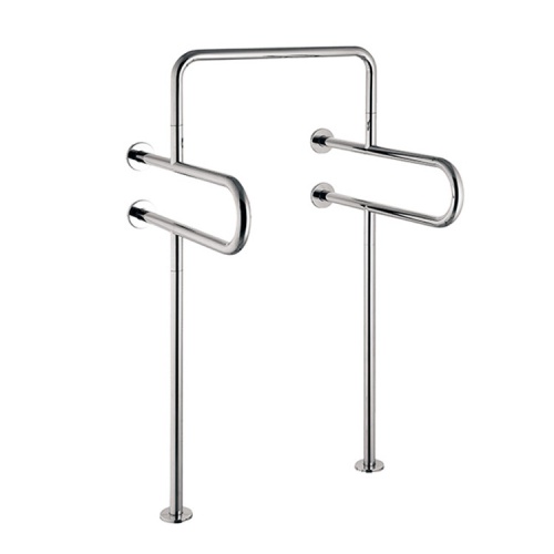 Поручень для писсуара настенный Алсера 7W019 с упорами в пол