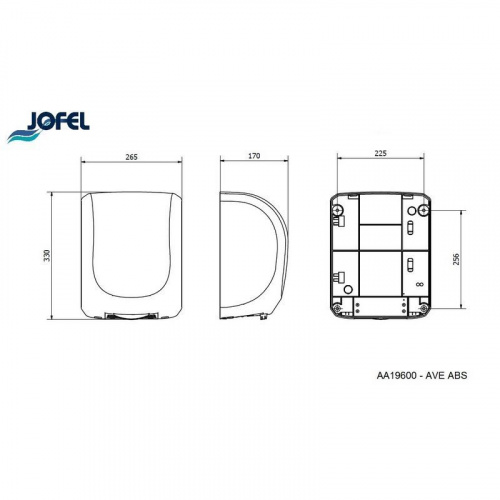 Сушилка для рук Jofel AA19600 высокоскоростная фото 3