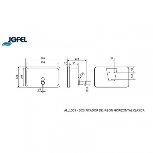 Дозатор жидкого мыла Jofel AL1003 фото 3