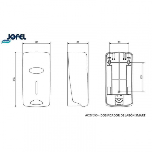 Дозатор Jofel AC27650 для жидкого мыла фото 3