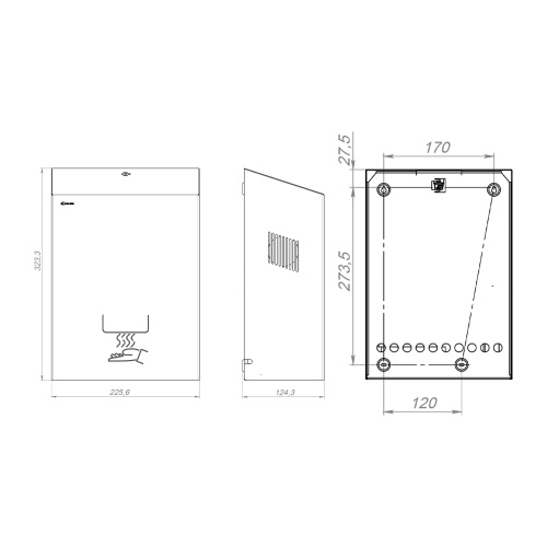 Сушилка для рук Merida ESB001.R скоростная фото 6
